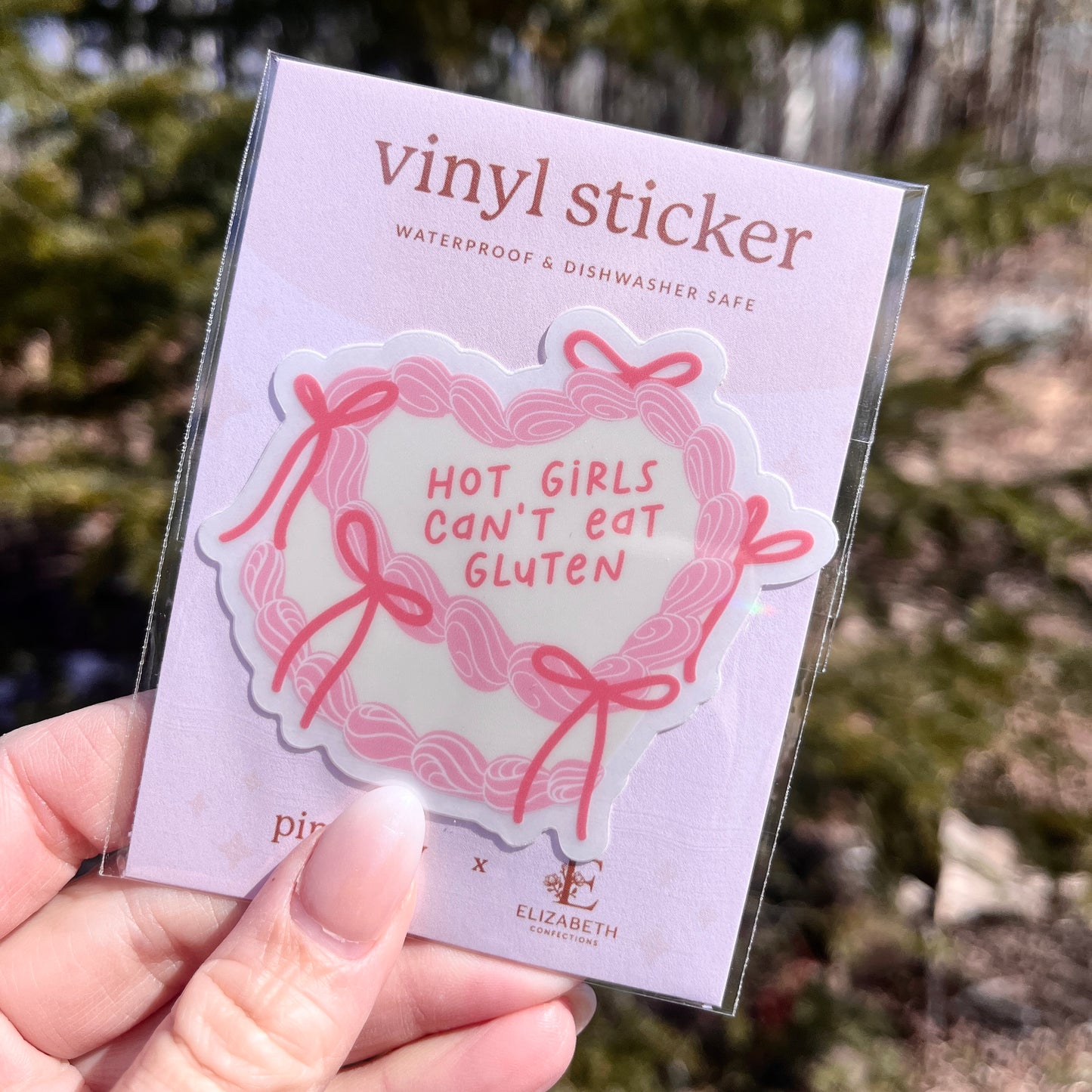 Hot Girls Can’t Eat Gluten Vinyl Sticker