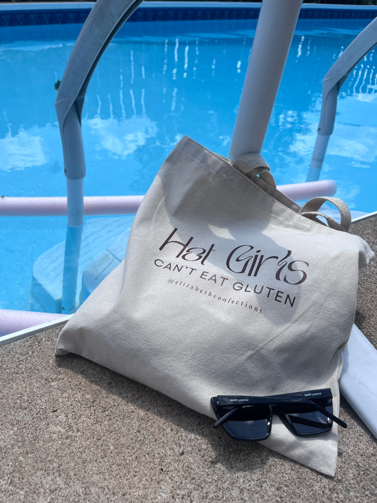 Canvas Tote Bag - Hot Girls Can’t Eat Gluten